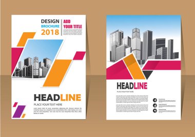 İş soyut vektör şablonu. Broşür tasarımı, modern tasarım, yıllık rapor, poster, renkli üçgenleri olan A4 broşürü, teknoloji, bilim ve ışık arka planlı geometrik şekiller.