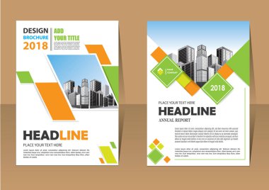 İş soyut vektör şablonu. Broşür tasarımı, modern tasarım, yıllık rapor, poster, renkli üçgenleri olan A4 broşürü, teknoloji, bilim ve ışık arka planlı geometrik şekiller.