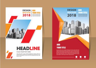 İş soyut vektör şablonu. Broşür tasarımı, modern tasarım, yıllık rapor, poster, renkli üçgenleri olan A4 broşürü, teknoloji, bilim ve ışık arka planlı geometrik şekiller.