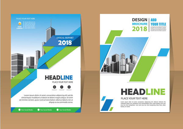 Business abstract vector template. Brochure design, cover modern layout, annual report, poster, flyer in A4 with colorful triangles, geometric shapes for tech, science, market with light background
