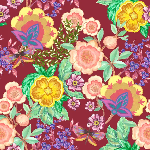 Botanik Süslü İskandinav Kelebek Böceği. Geleneksel İskandinav şirin süsü. Klasik suluboya çizimi. 