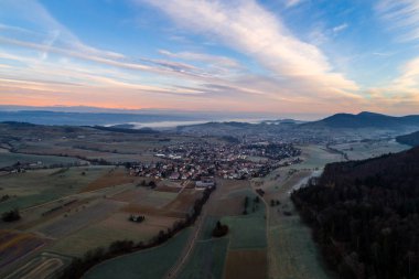 Anteni hills drone ile sabah günbatımı atış