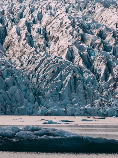 Ledovcové Laguny Islandu Jokulsarlon Lagoon Nádherným Chrámem Ledovce Jezero Tvaru — Stock fotografie