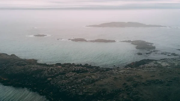 Vista Aérea Stokksnes Com Nuvens Mar Drone — Fotografia de Stock