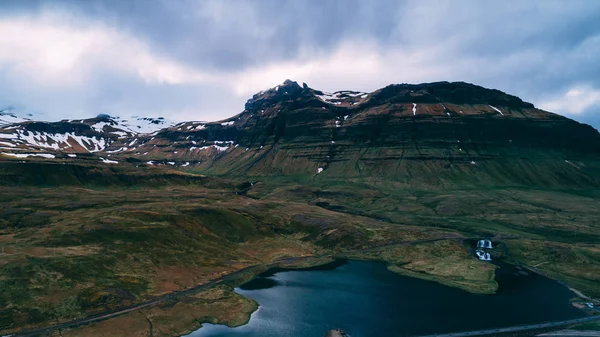 Vista Aérea Paisagem Iceland Drone — Fotografia de Stock