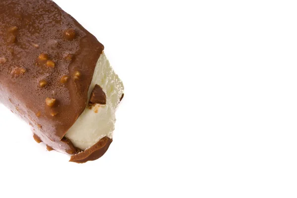 Γρανίτα Παγωτό Σοκολάτα Απομονώνονται Λευκό Φόντο Επιλεκτική Εστίαση Και Καλλιέργεια — Φωτογραφία Αρχείου