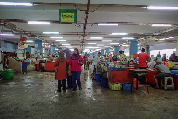 Perak Malaysia January 2019 View Ipoh Wet Market Unidentified Customers — Stock Photo, Image