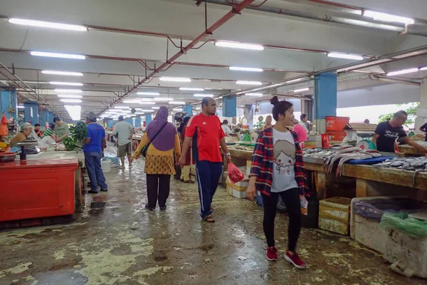 Perak Malaysia January 2019 View Ipoh Wet Market Unidentified Customers — Stock Photo, Image