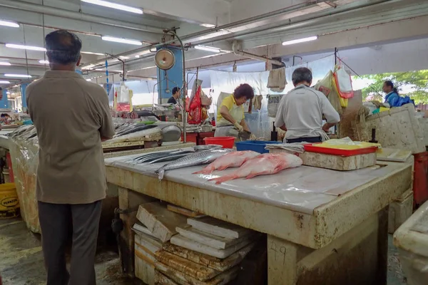 Perak Malaysia Janeiro 2019 Vista Mercado Úmido Ipoh Clientes Não — Fotografia de Stock