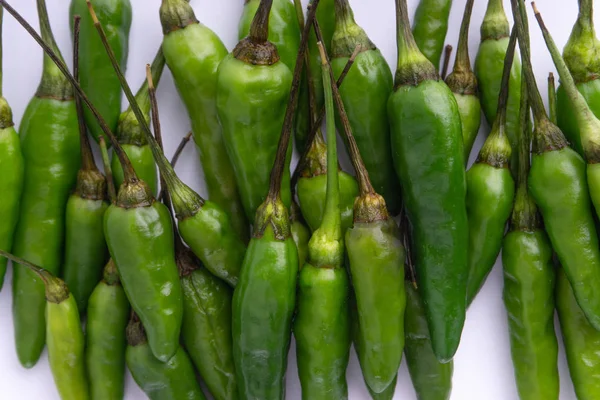 Green Bird Eye Chilli Thajské Chili Pepper Pták Chili Pepper — Stock fotografie