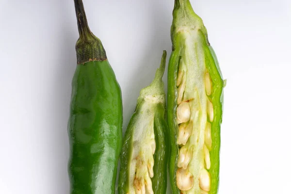 Green Bird Eye Chili Thai Chili Pepper Bird Chili Pepper — Foto de Stock