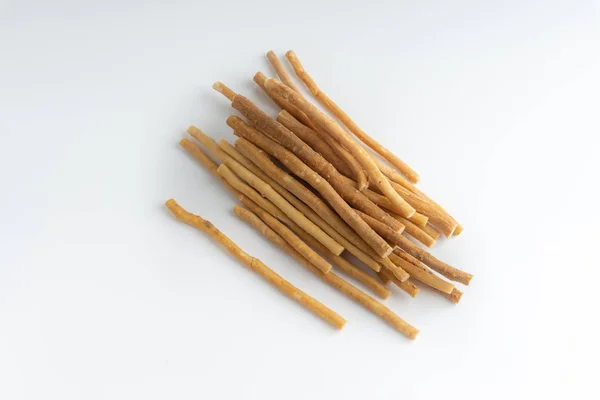 Cepillo Dientes Natural Miswak Kayu Sugi Sobre Fondo Blanco Con —  Fotos de Stock