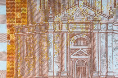 Para Döviz Alım closeup Hırvat Kunası veya Tanrı'nın Askerleri'ni Kuna. Seçici odak ve ürün fragmen