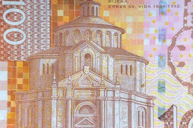 Para Döviz Alım closeup Hırvat Kunası veya Tanrı'nın Askerleri'ni Kuna. Seçici odak ve ürün fragmen