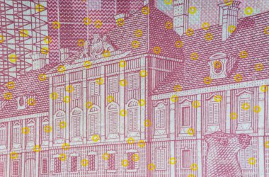 Para Döviz Alım closeup Hırvat Kunası veya Tanrı'nın Askerleri'ni Kuna. Seçici odak ve kırpma parçası