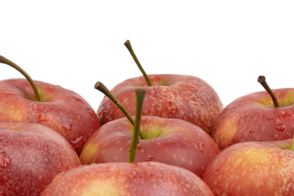 Manzana Sobre Fondo Blanco Enfoque Selectivo —  Fotos de Stock