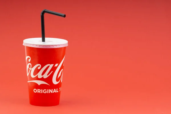 Kuala Lumpur Maleisië Maart 2019 Coca Cola Drink Cup Een — Stockfoto