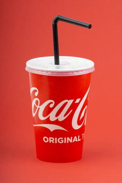 Kuala Lumpur Maleisië Maart 2019 Coca Cola Drink Cup Een — Stockfoto