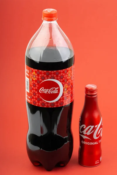 Kuala Lumpur Malaysia March 2019 Coca Cola Bottle Drink Red — Stock Photo, Image