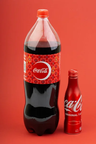 Kuala Lumpur Malaysia Mars 2019 Coca Cola Bottle Drick Över — Stockfoto