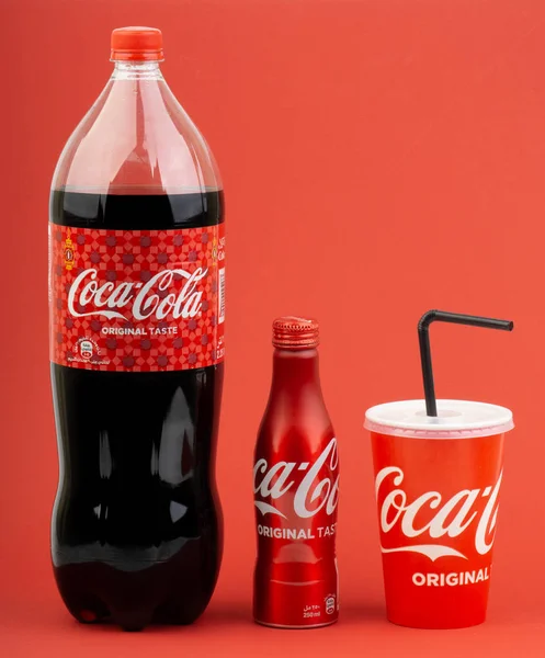 Kuala Lumpur Malaysia März 2019 Coca Cola Getränk Vor Rotem — Stockfoto