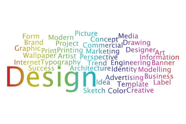 Design Word Cloud Collage Business Technology Concept — Stock Photo, Image