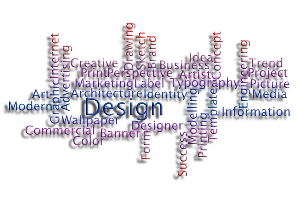 Design Word Cloud Collage Business Technology Concept — Stock Photo, Image