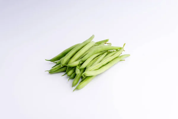 Green bean bunch closeup. Fresh Green bean  Also known as French beans, string beans, snap bean, snaps and haricots vert.