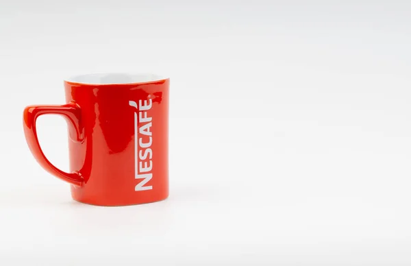 Kuala Lumpur Malaysien Juli 2019 Werbe Roter Nescafe Becher Auf — Stockfoto