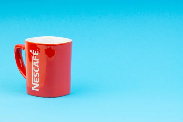 Kuala Lumpur Malaysien Juli 2019 Werbe Roter Nescafe Becher Auf — Stockfoto