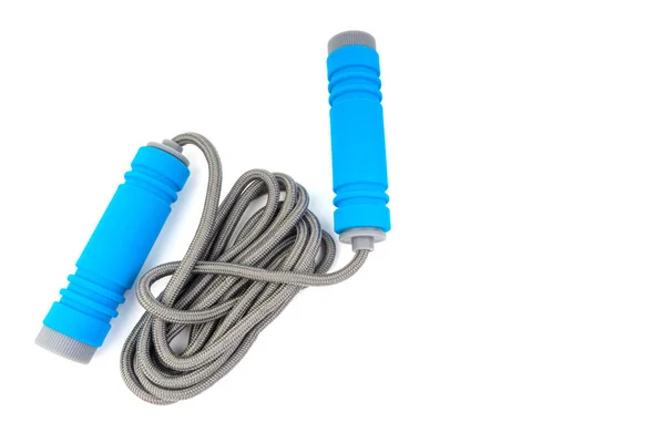 Skipping Rope Jumping Rope Isolated White Background Selective Focus Crop — Stock Photo, Image