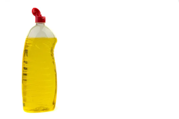 Dishwashing Liquid Detergent Soap Plastic Bottle Isolated White Background Selective — Stock Photo, Image