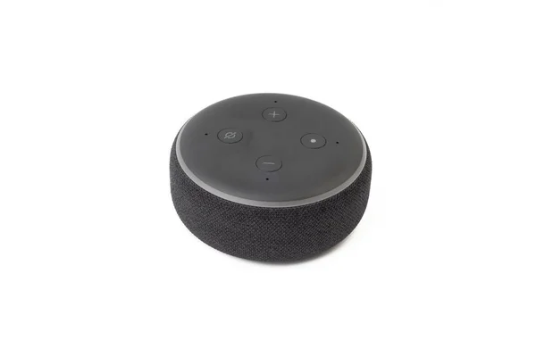 Kuala Lumpur Julho 2019 Amazon Echo Dot Loudspeaker Alexa Voice — Fotografia de Stock