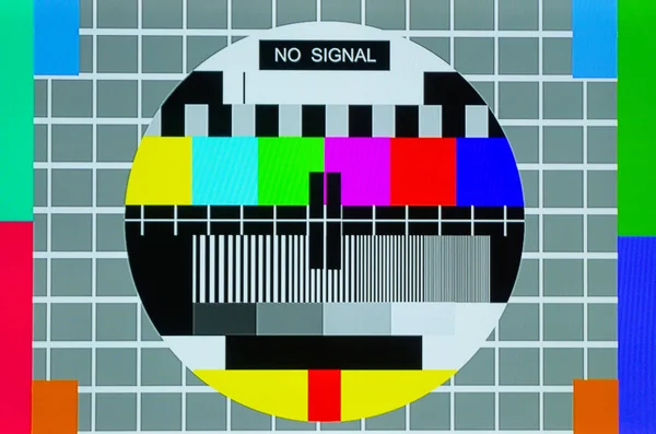 Signal Television Test Screen — Stock Photo, Image