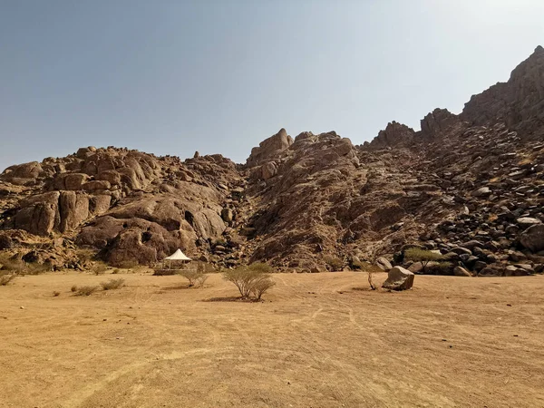 Paisagem Vista Deserto Sobre Calor Extremo Conceito Viagem — Fotografia de Stock