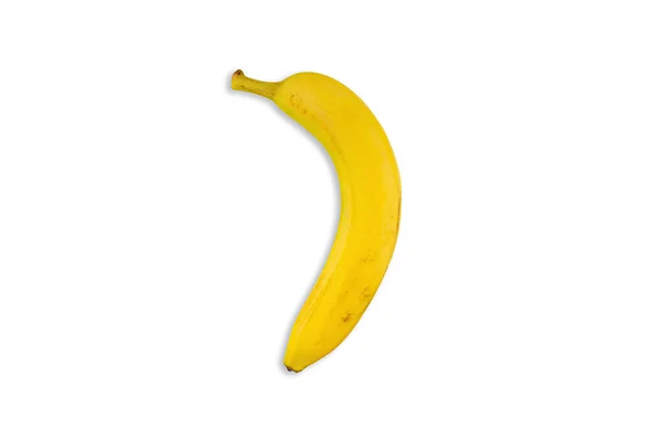 Banan Isolerad Vit Bakgrund — Stockfoto