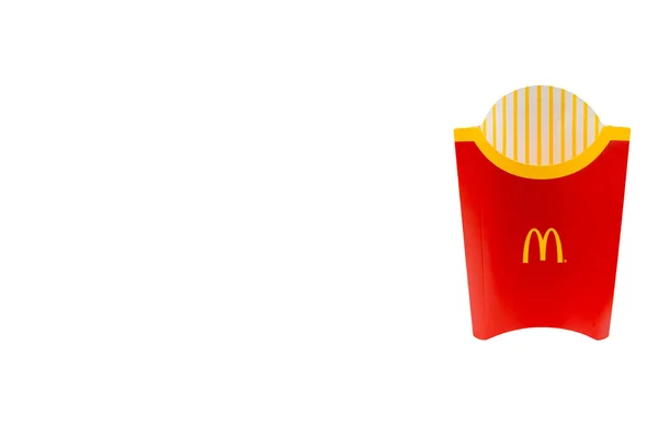 Kuala Lumpur Malásia Outubro 2019 Caixa Batatas Fritas Mcdonald Fundo — Fotografia de Stock