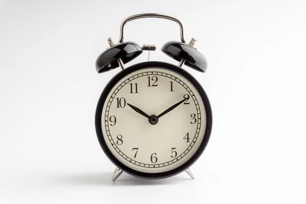 Reloj Despertador Aislado Sobre Fondo Blanco Con Enfoque Selectivo Fragmento —  Fotos de Stock