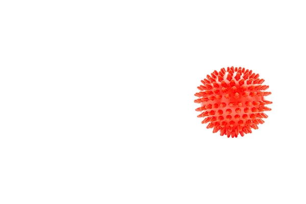 Μπάλα Μασάζ Μπάλα Από Καουτσούκ Ακίδα Απομονώνονται Λευκό Φόντο Υγεία — Φωτογραφία Αρχείου