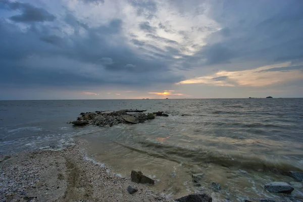 Спокійний Краєвид Хвилі Сонця Єрамі Куала Селангор Малайзія — стокове фото