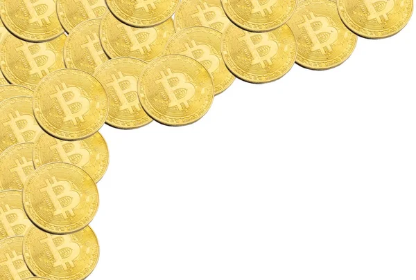 Bitcoin Cryptocurrency White Background Cryptocurrency Concept — Stock Photo, Image