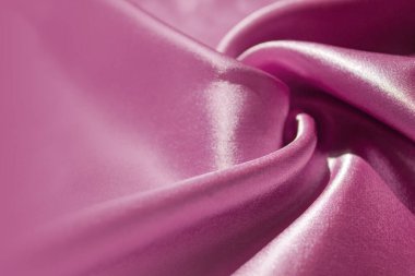 Lüks pembe ipek arka plan, mesaj için yer var. Pembe, pürüzsüz saten kumaş. Soyut ipek arkaplanı.