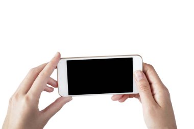 Bir telefon alarak fotoğraf tutan kadın