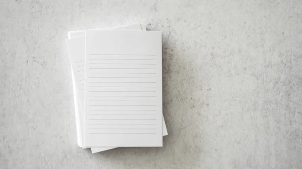 Montón Cuadernos Blancos Aislados —  Fotos de Stock