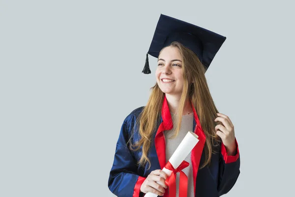 Jeune Étudiante Diplômée Université — Photo