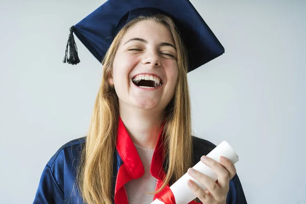 Jeune Étudiante Diplômée Université — Photo