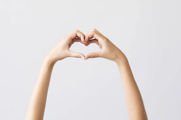 Mujer Manos Haciendo Forma Corazón — Foto de Stock