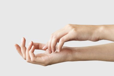 Kadın el görünümü kapatın