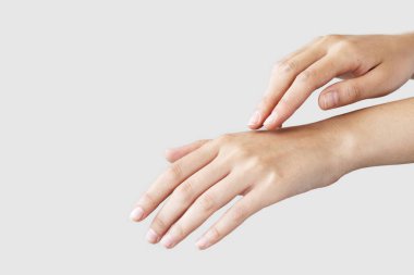 Kadın el görünümü kapatın