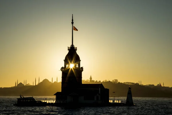 Jungfrutornet Istanbul Turkiet — Stockfoto